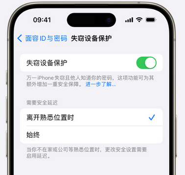 黔南苹果手机维修分享iOS17'失窃设备保护'功能是什么？ 